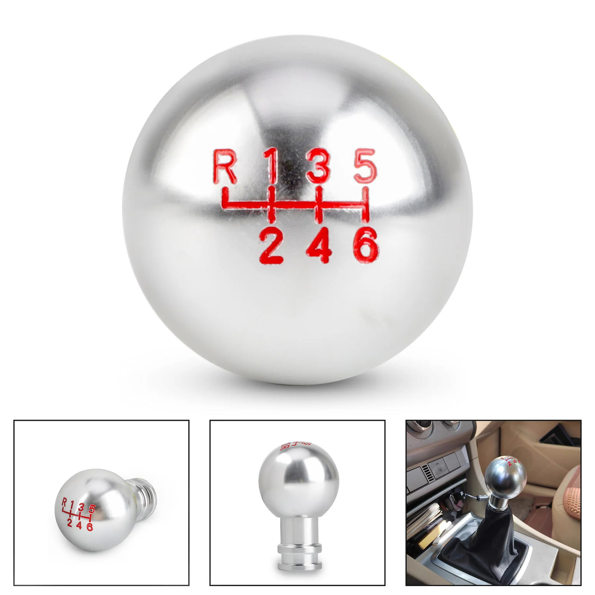 CNSPEED 5 6 10 Speed Aluminum Gear Shift Knob M8 M10 M12 Manual Automatic