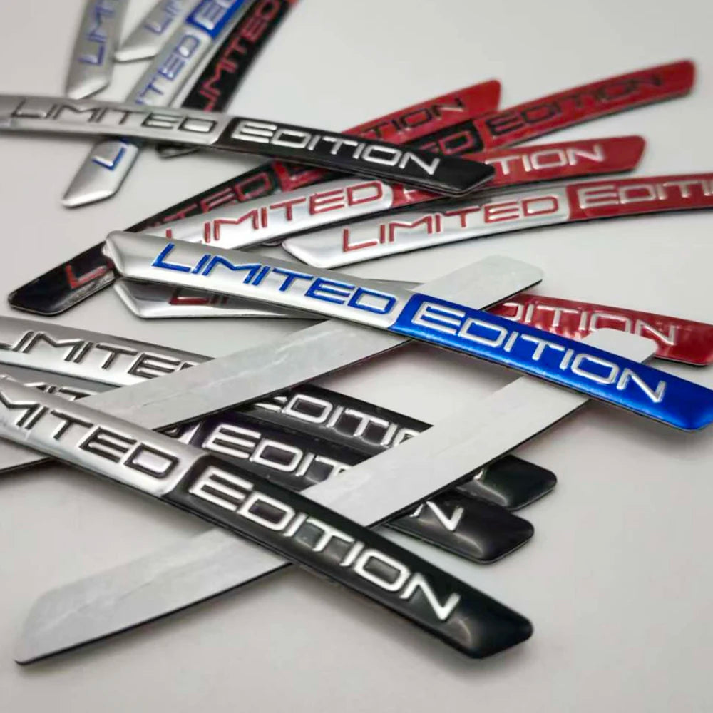4PCS Aluminum Wheel Hub Stickers Limited Edition Emblem Decals for Car Motorcycle