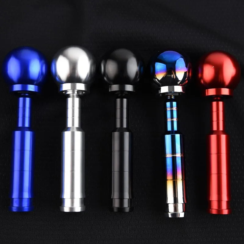 Blue Titanium Style Aluminum Gear Shift Knob and Rod Universal Manual Shifter