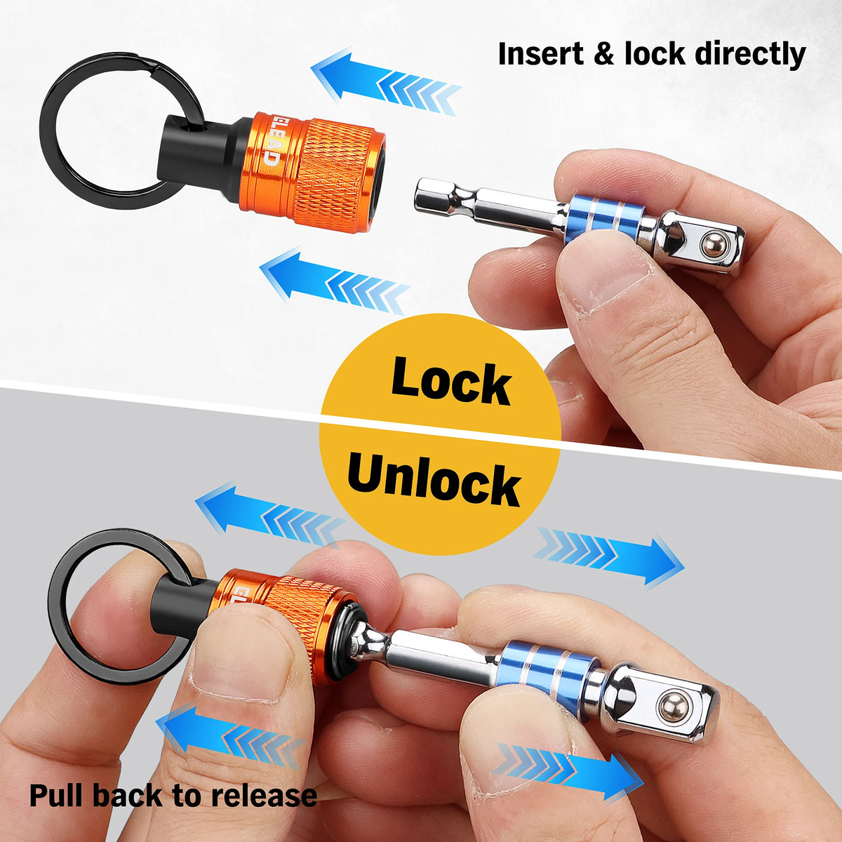 6Pcs 1/4" Hex Shank Screwdriver Bit Holder Extension Rod Quick Change