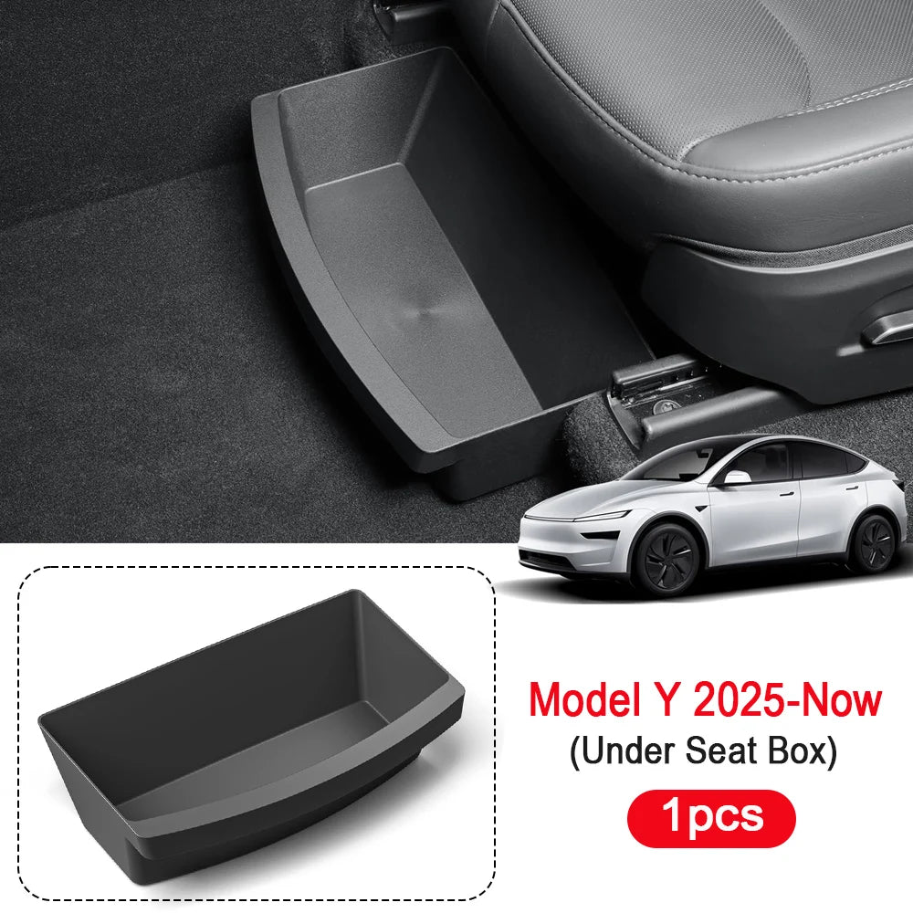 Under Seat Storage Box Organizer for Tesla Model Y Juniper 2025–2026