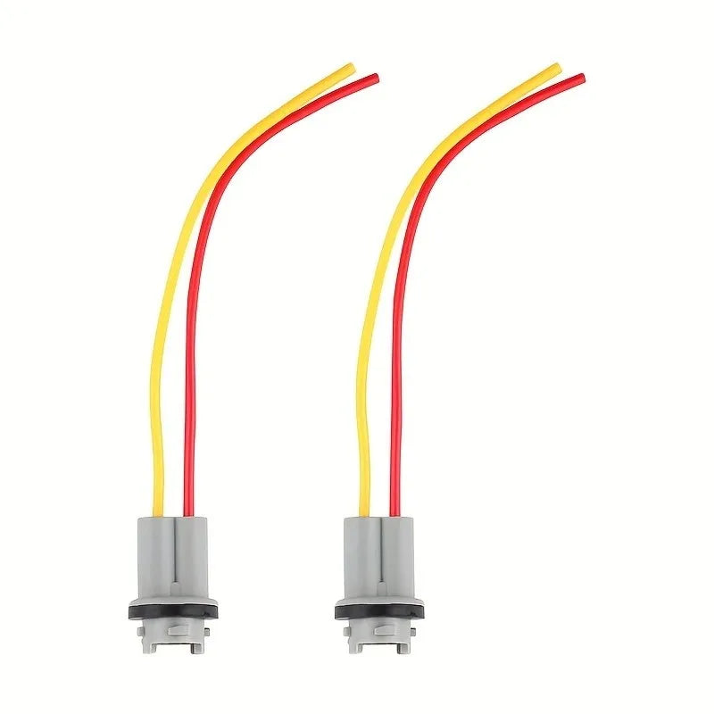 2PCS T10 194 168 Female Socket Pigtail Wire Connector Turn Signal Light Plug