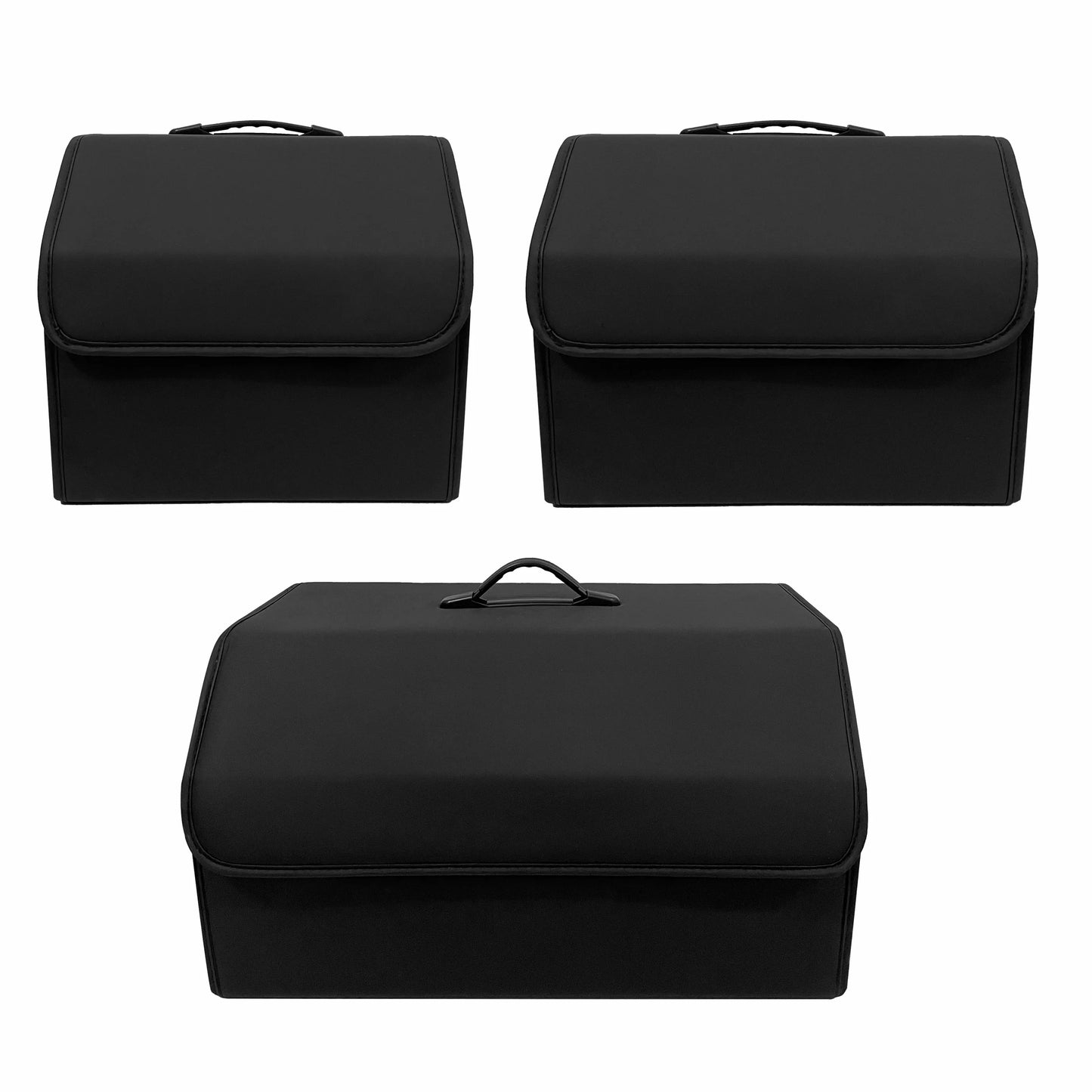 PU Leather Collapsible Car Trunk Storage Organizer Box Multipurpose Holder