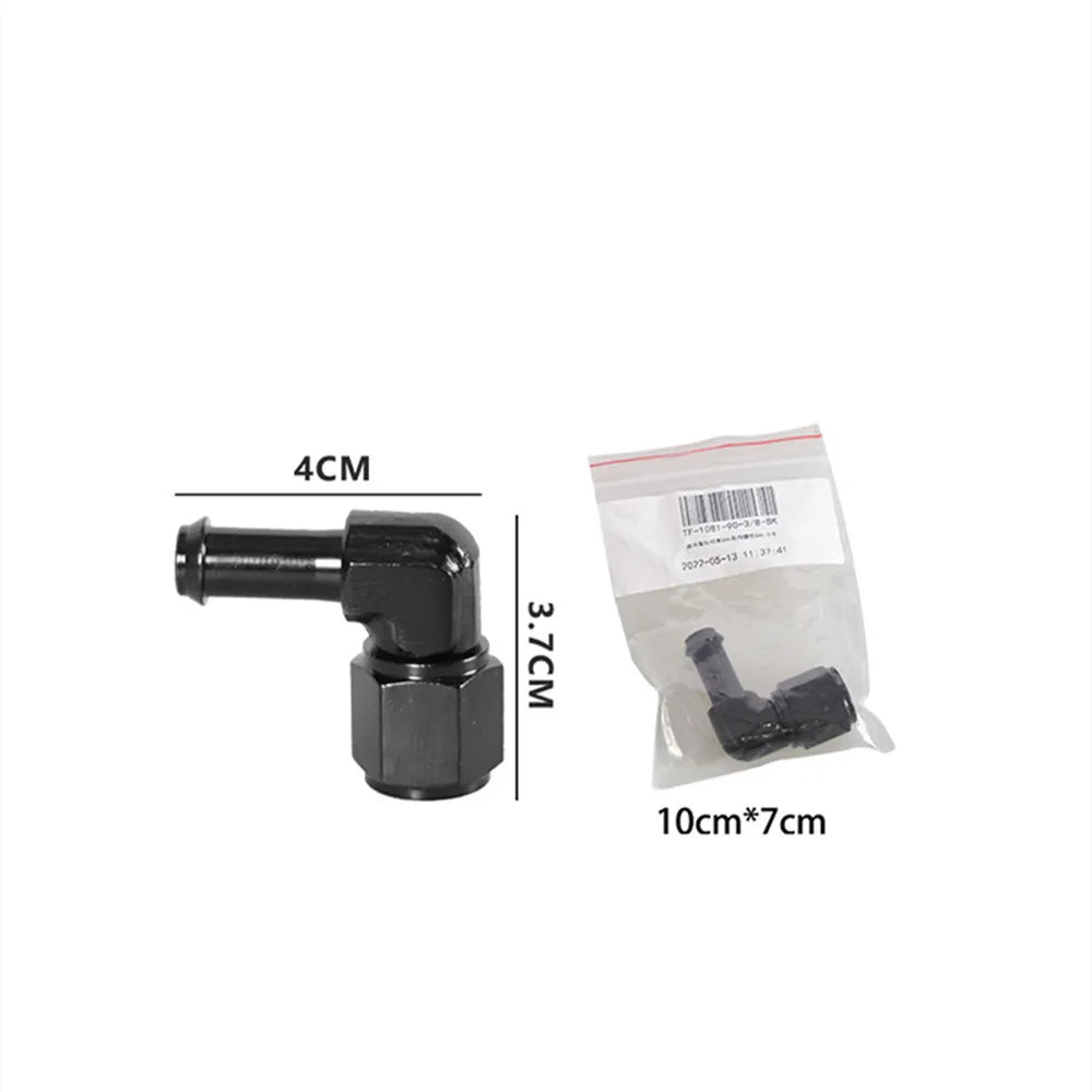 Female AN6 6AN to 5/16" 8mm Hose 90 Degree Swivel Barb Elbow Fitting Adapter
