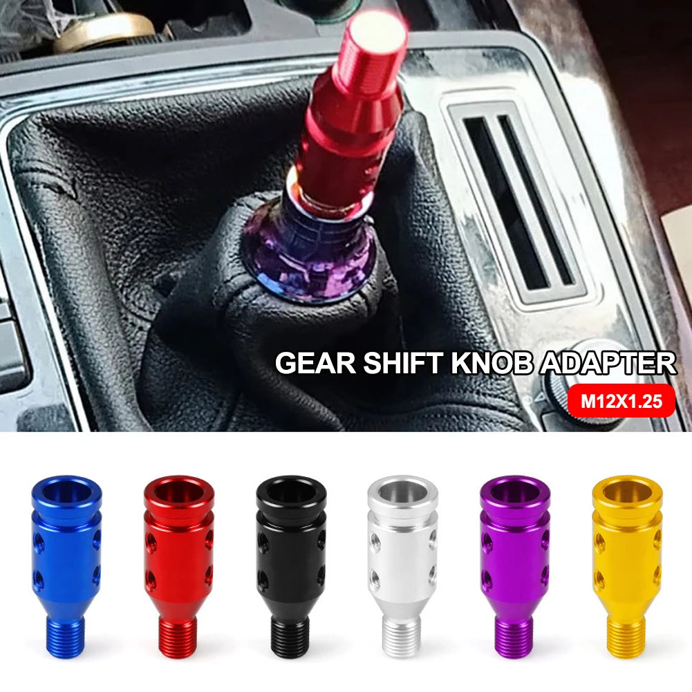 Aluminum Gear Shift Knob Adapter M12x1.25 BMW Mini M10x1.5 Honda Manual