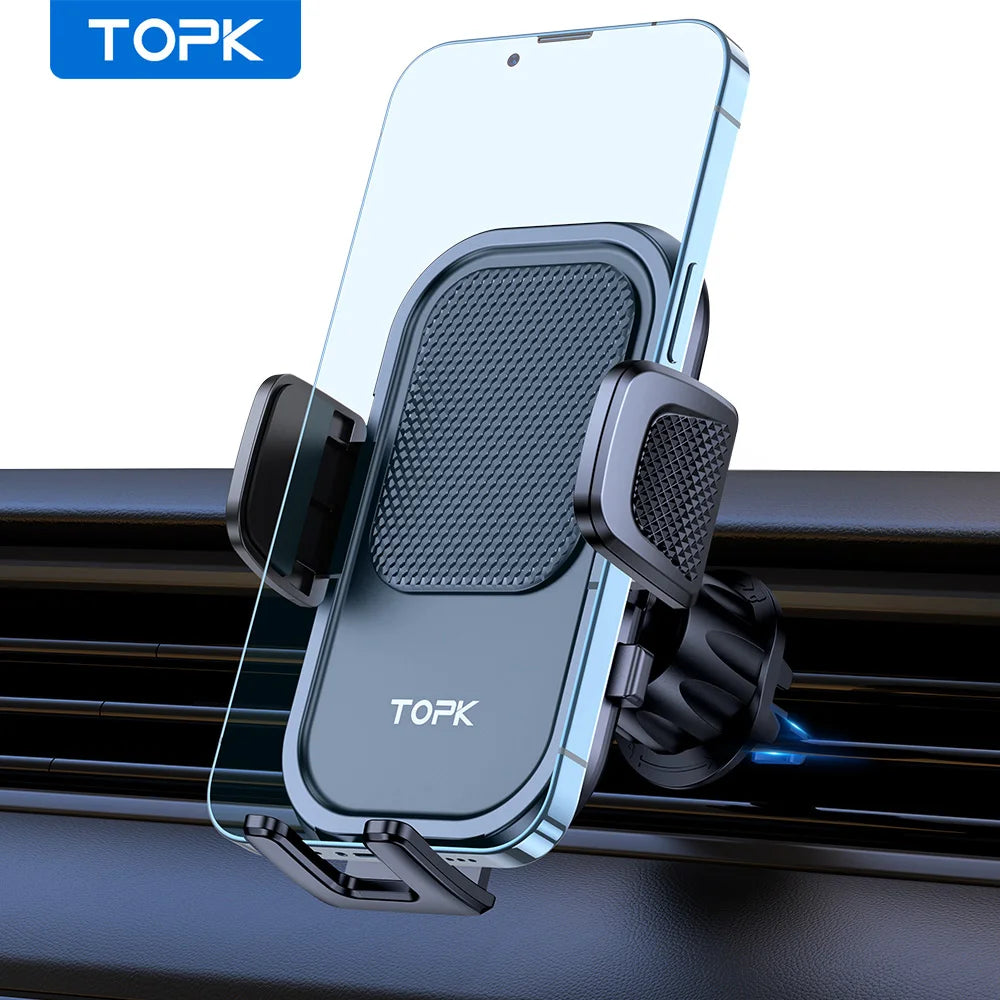 TOPK Universal Car Phone Holder 360° Air Vent Dashboard Suction Cup Mount