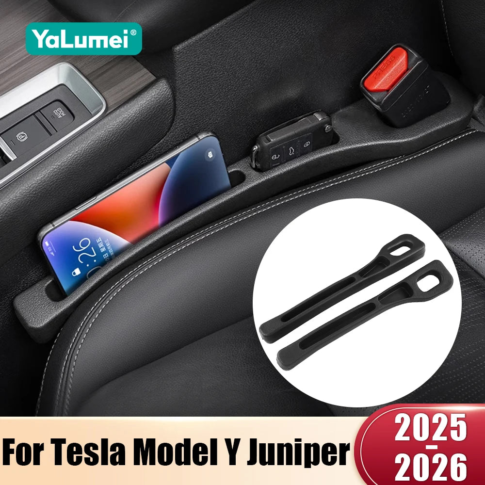 2PCS Car Seat Gap Filler Organizer for Tesla Model Y Juniper Launch 2025–2026