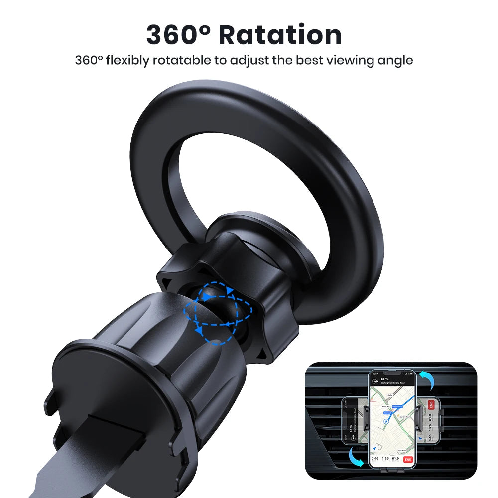 TOPK MagSafe Car Phone Mount Magnetic Air Vent Holder 360° Rotation iPhone