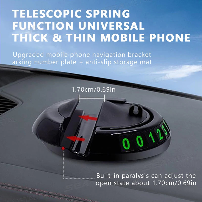 2-in-1 Car Dashboard Non-Slip Mat Phone Holder 360° Rotating Mount