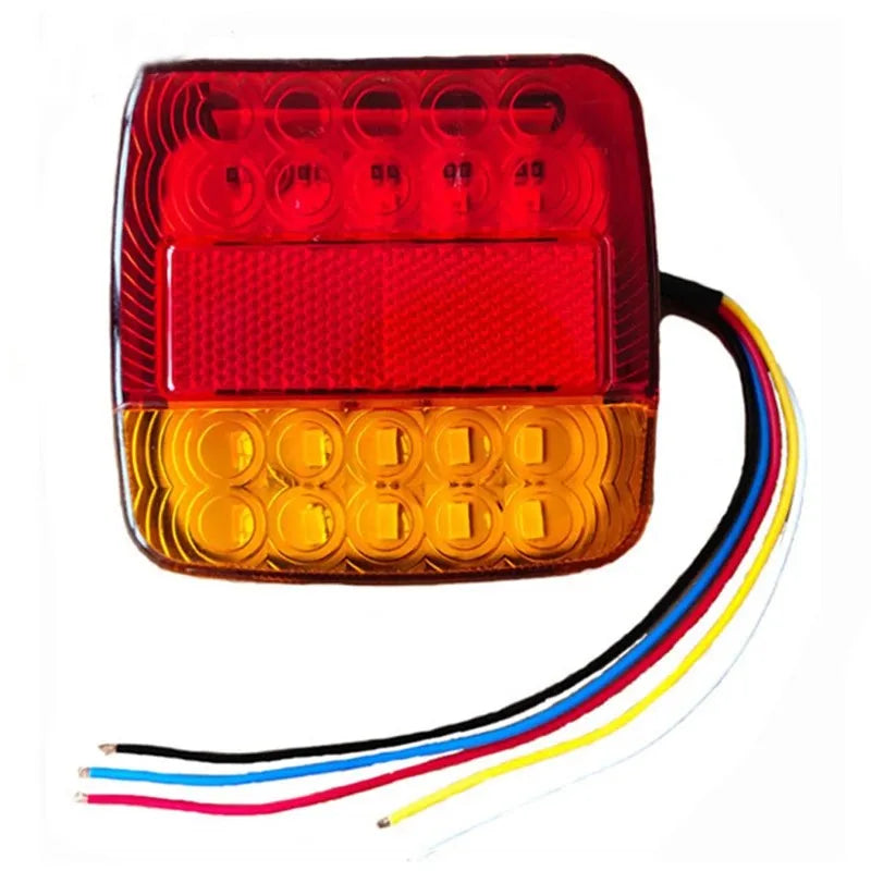 12V 20 LED Waterproof Trailer Tail Light Rear Brake Stop Turn Signal Warning Lamp