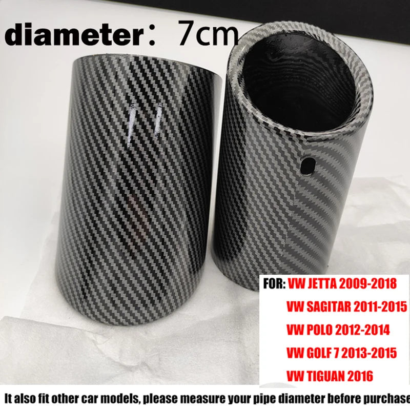 Stainless Steel Exhaust Tip for VW Golf 6 7 Lavida Bora Tiguan 1.4T