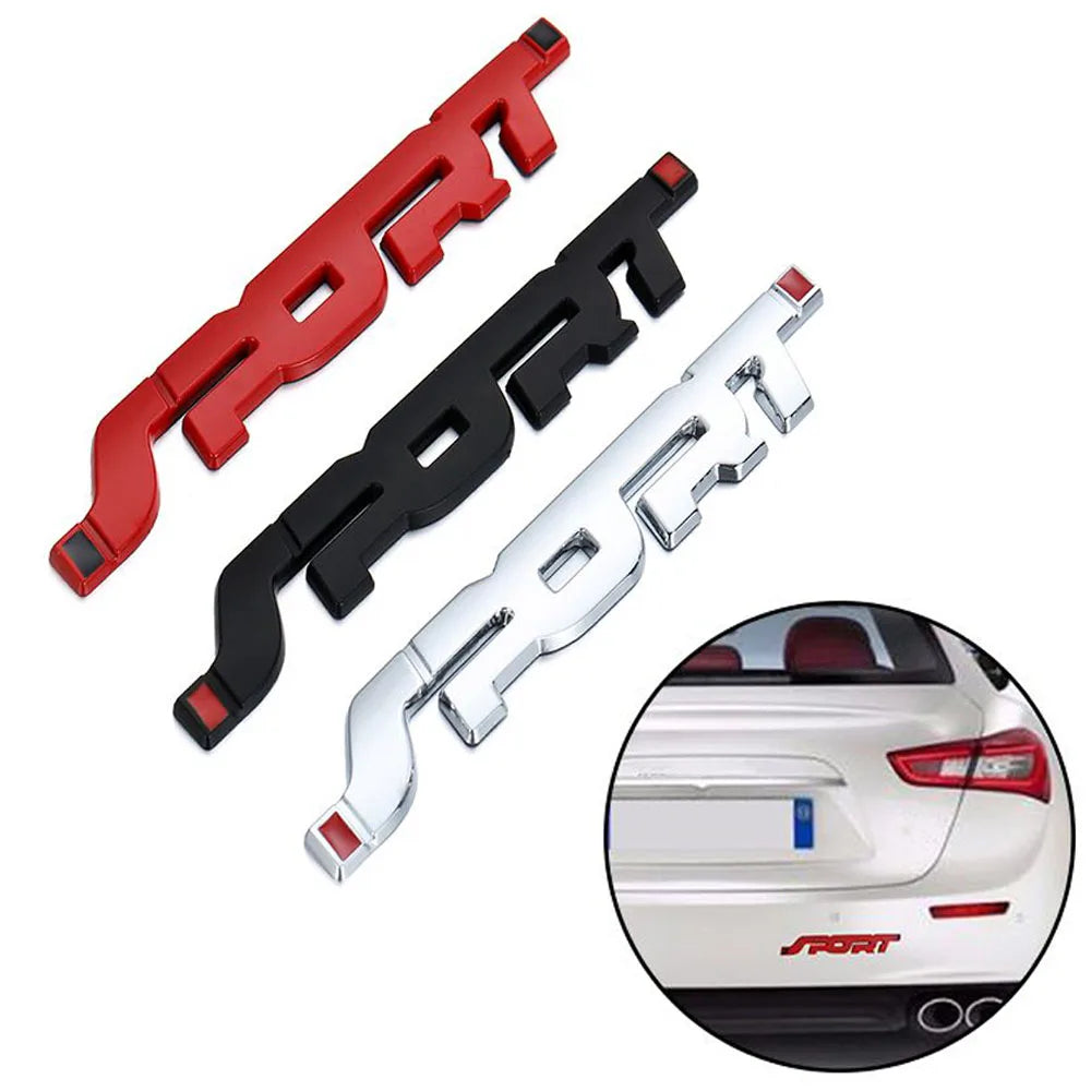 1PC 3D SPORT Metal Car Emblem Badge Sticker Universal Trunk Fender Decal