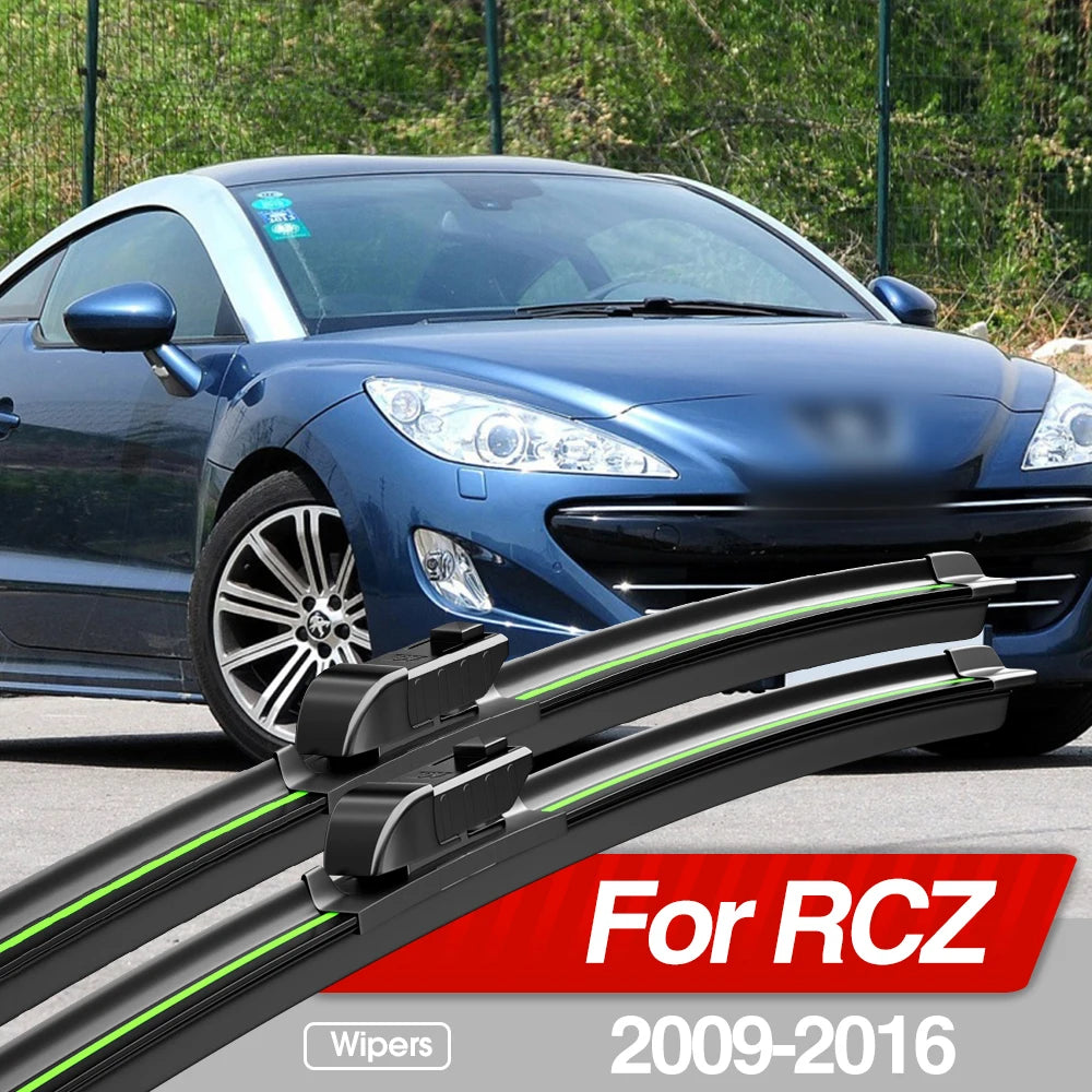 2PCS Front Windshield Wiper Blades for Peugeot RCZ 2009–2016