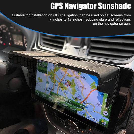 7-12 Inch GPS Navigation Sun Shade Anti-Glare Screen Visor Car Dashboard