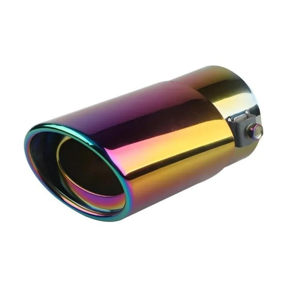 2.5" Stainless 63mm Inlet Steel Chrome Exhaust Muffler Tip Tail Pipe