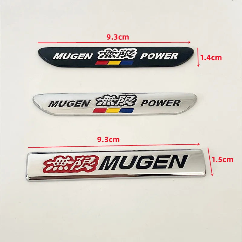 3D Metal MUGEN Style Rear Trunk Fender Emblem Badge Sticker for Honda Civic Accord
