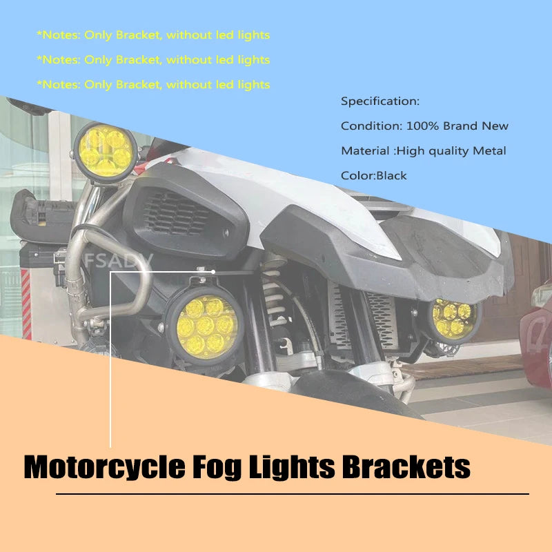 BMW R1200GS R1250GS Adventure LED Fog Light Bracket Auxiliary Light Holder