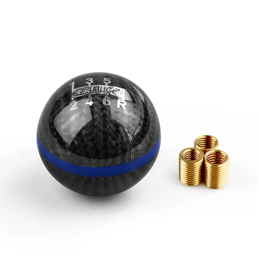 MUGEN Style Carbon Fiber 5 6 Speed Manual Gear Shift Knob for Honda Civic Type R
