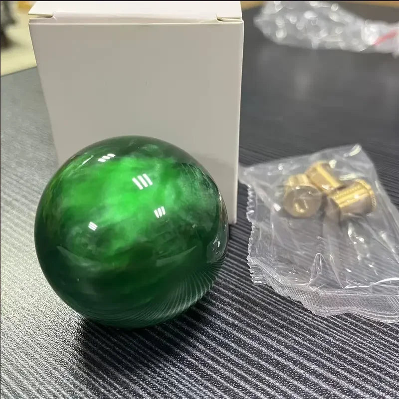 Universal Acrylic Round Ball Gear Shift Knob with 3 Copper Thread Adapters