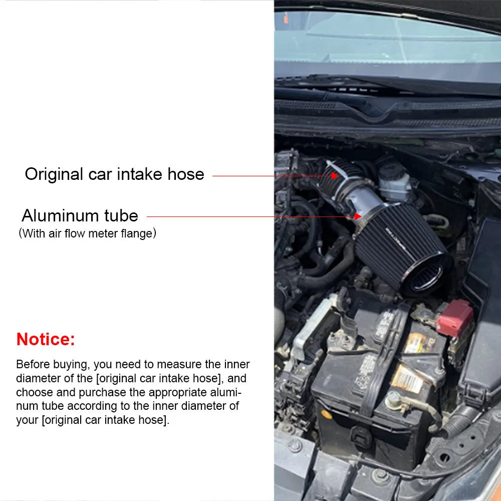 76mm Mass Air Flow MAF Sensor Adapter Air Intake for Nissan Honda & Ford