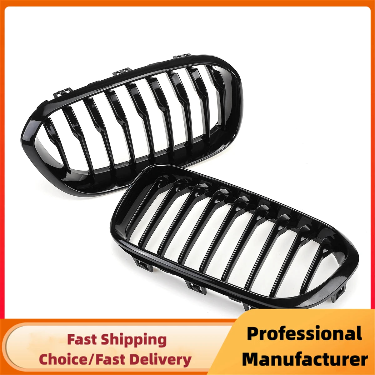 Gloss Black Kidney Grille for BMW 1 Series F20 F21 LCI 2015–2017