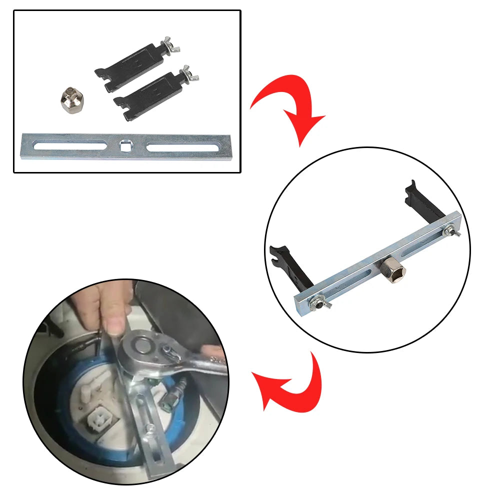 2-Jaw Fuel Tank Lock Ring Wrench Universal Oil Tank Cover & Fuel Pump Removal Tool