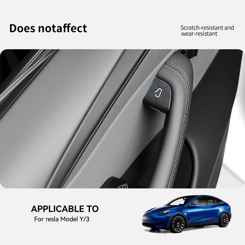 Suede Door Window Switch Button Trim Cover for Tesla Model 3 Highland 2025