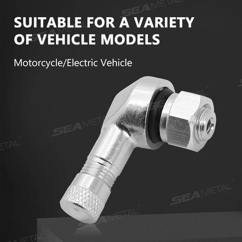 90° CNC Aluminum Motorcycle Tire Valve Stem Universal Tubeless Wheel Valve