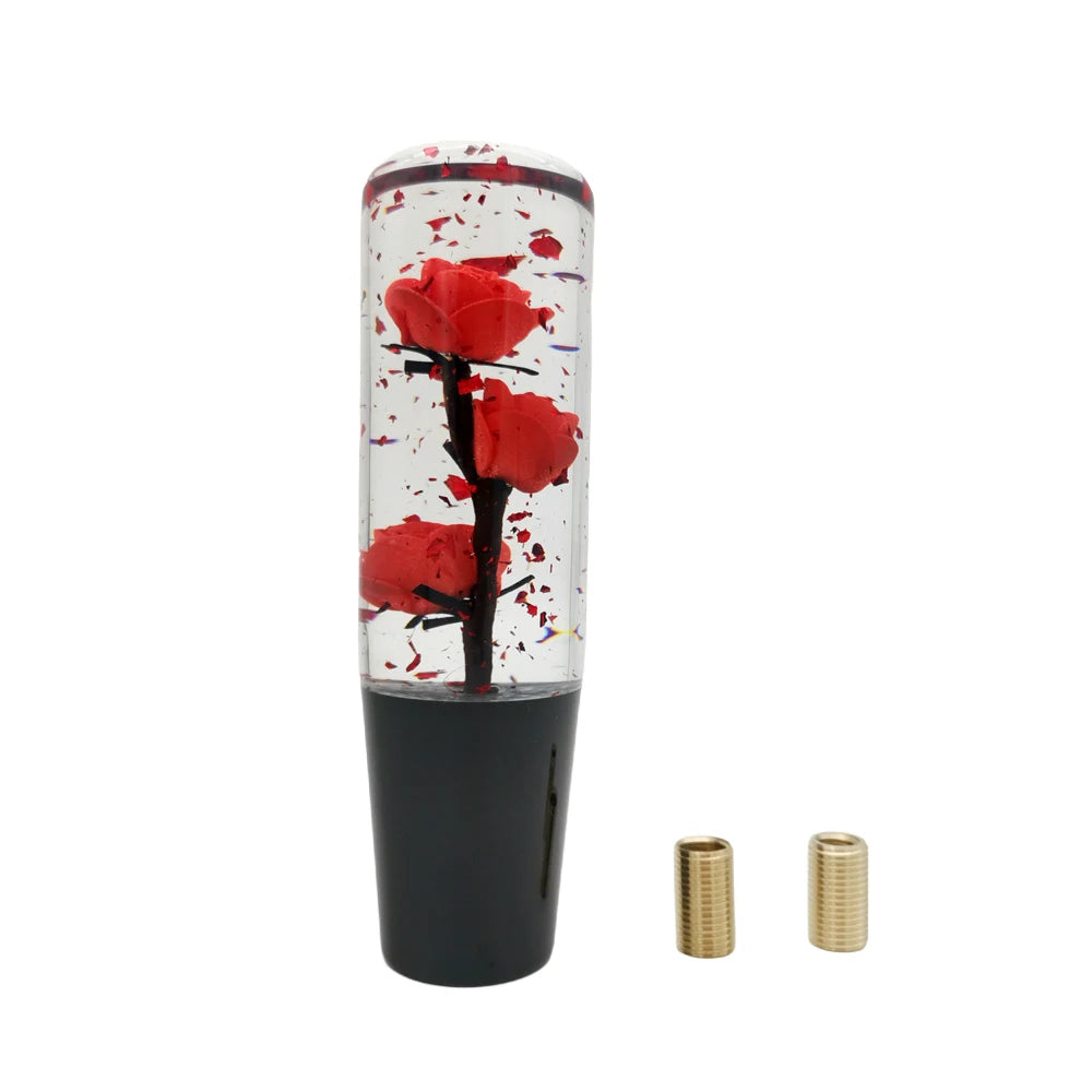 15CM Rose Flower Gear Shift Knob M12x1.25 M10x1.5 M10x1.25 M8x1.25