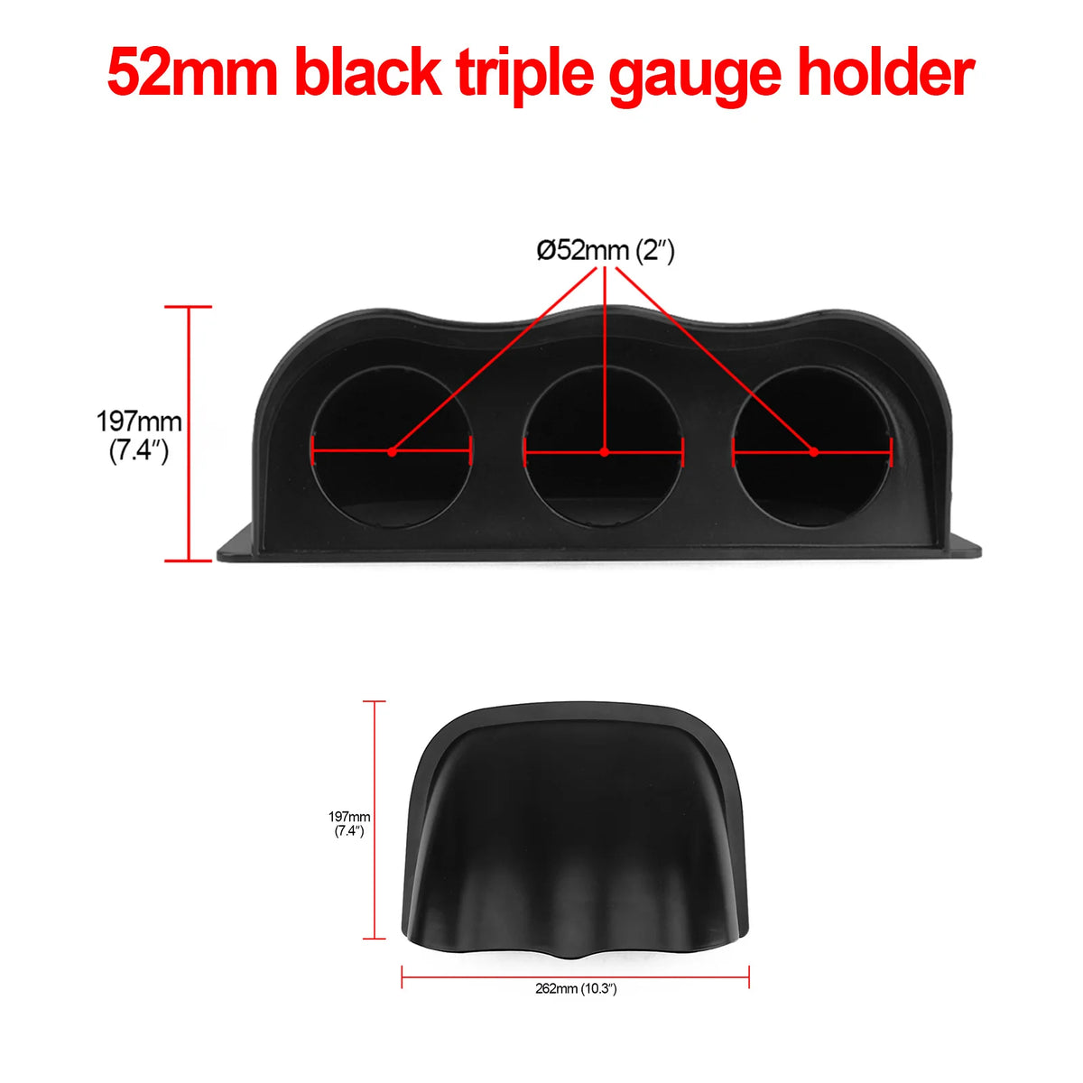 52mm Car Gauge Pod Holder Single Double Triple Mount Left Right Drive Black
