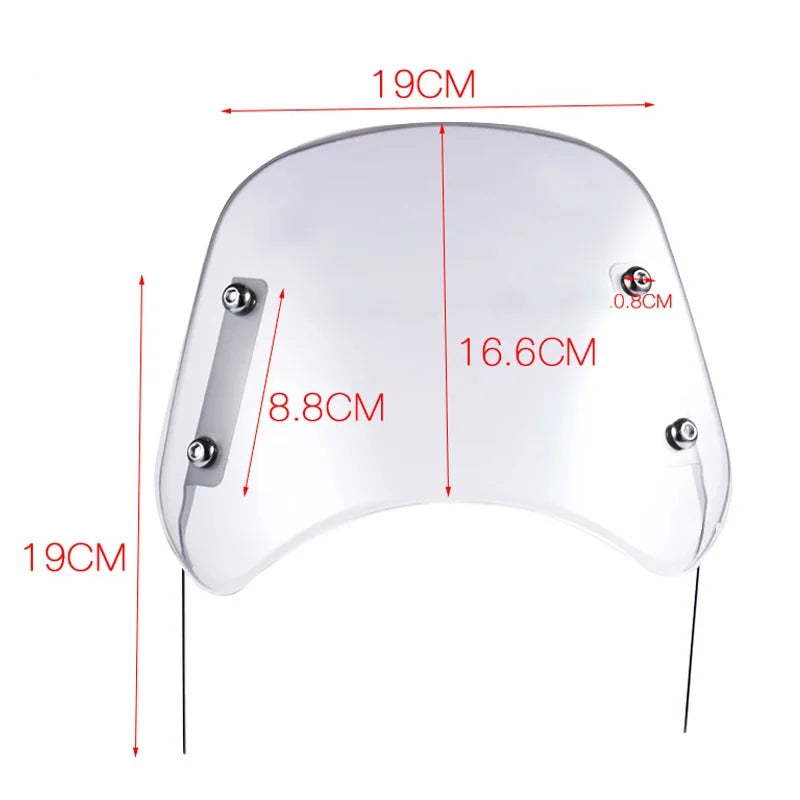 Universal Motorcycle Windshield Front Fairing Screen for Harley Honda Yamaha