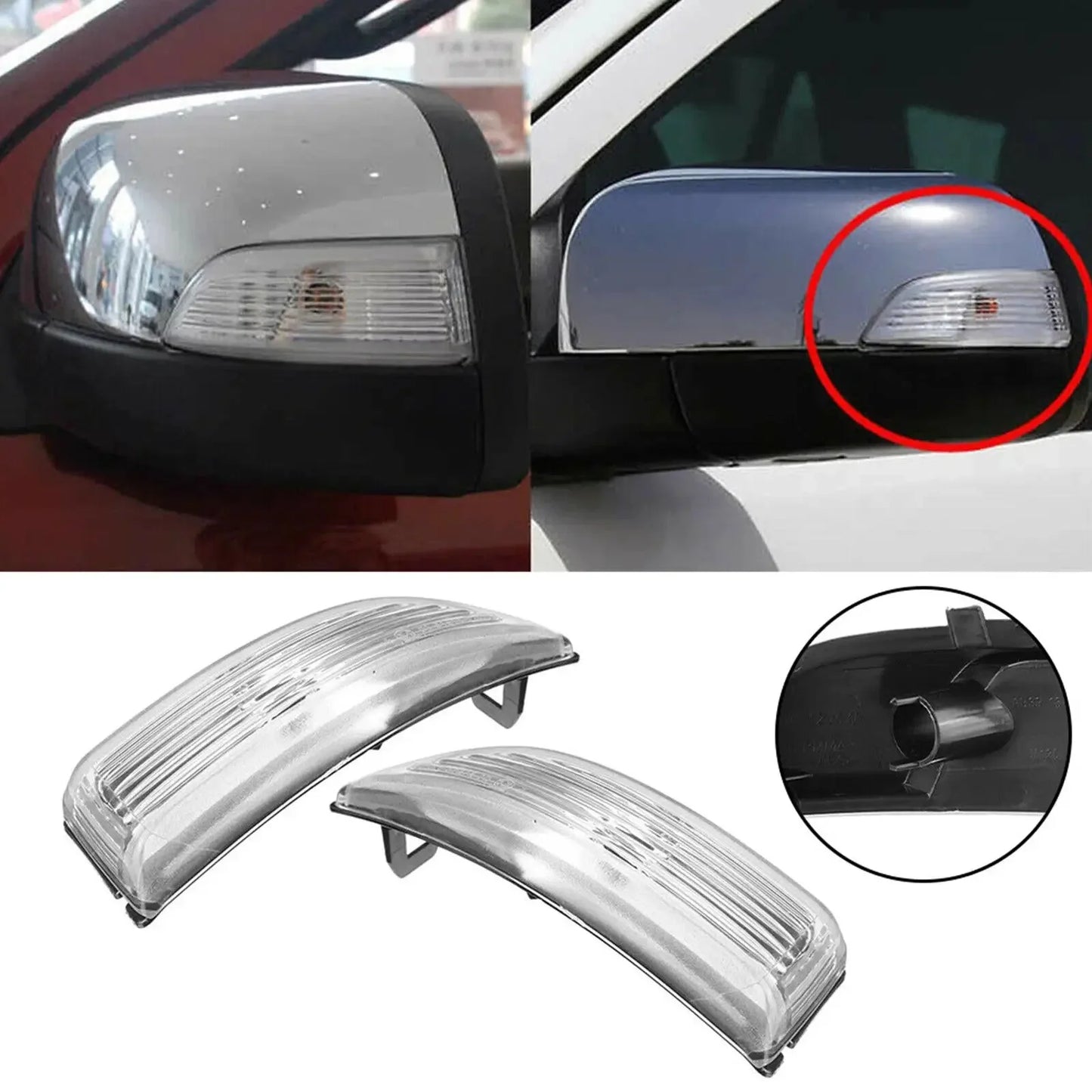 Dynamic LED Rearview Mirror Turn Signal Indicator for Ford Ranger T6 2012–2019