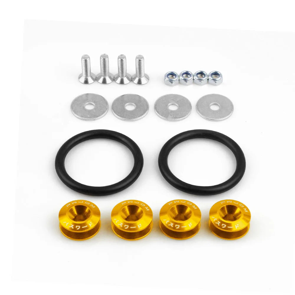 Universal Aluminum JDM Quick Release Bumper Fastener Kit for Bumpers Trunks