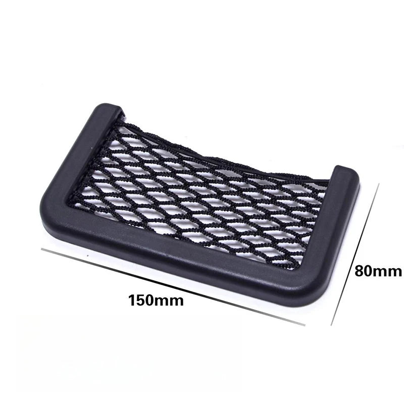 Adhesive Car Storage Net Bag Seat Organizer Door Side Pocket Phone Holder