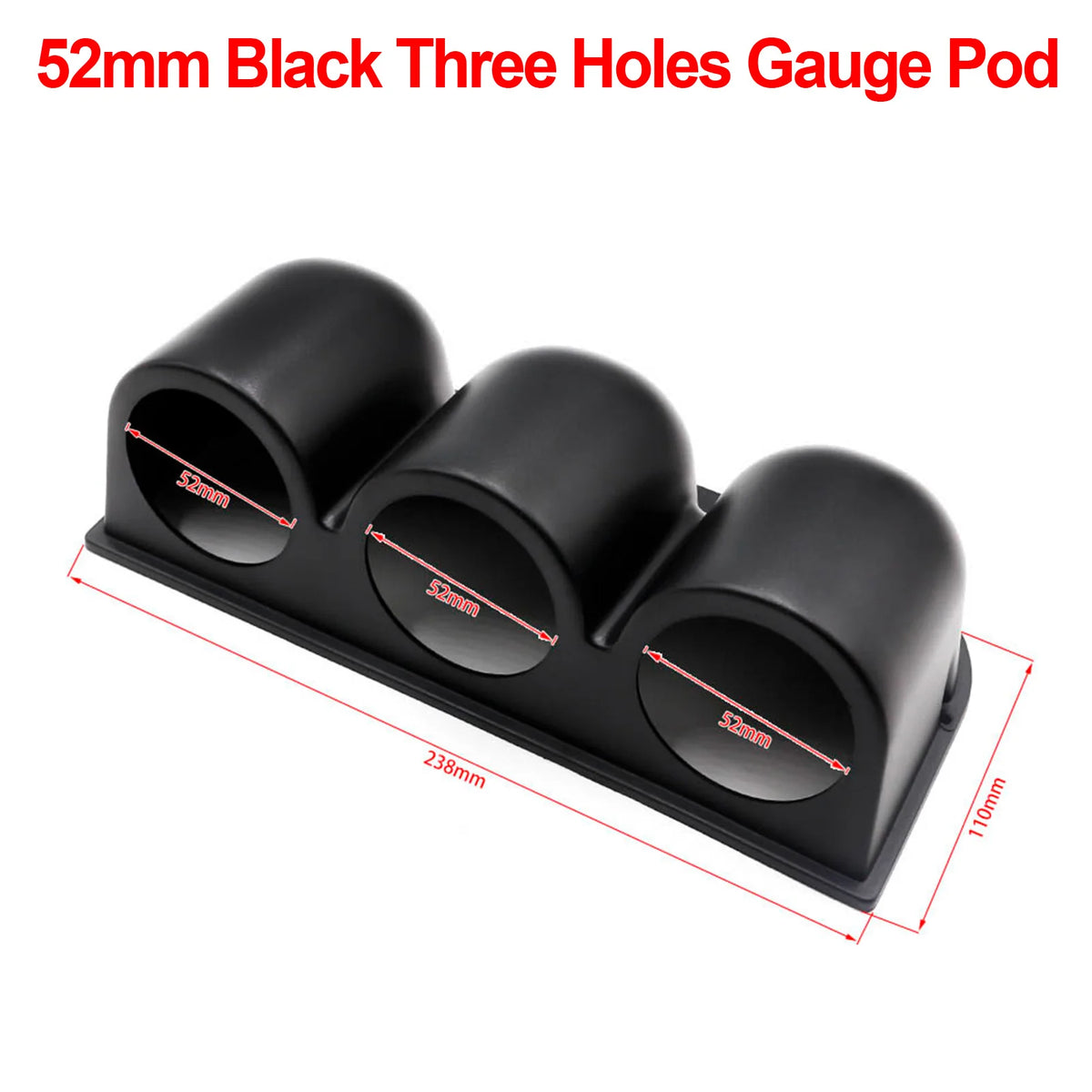 52mm Car Gauge Pod Holder Single Double Triple Mount Left Right Drive Black
