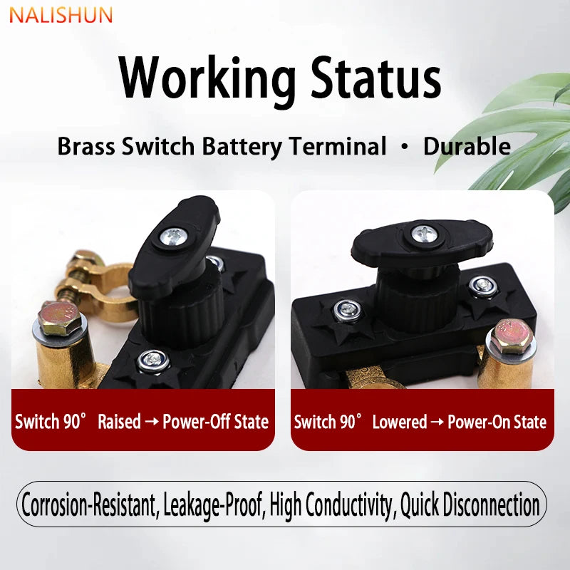 12V/24V Battery Kill Switch Cut Off Disconnect Isolator for Car Truck Boat