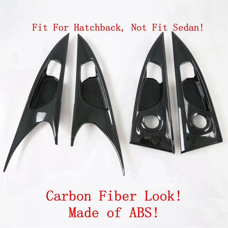 Carbon Fibre Door Handle Bowl Cover Trim for Honda Civic Hatchback 2020 2021