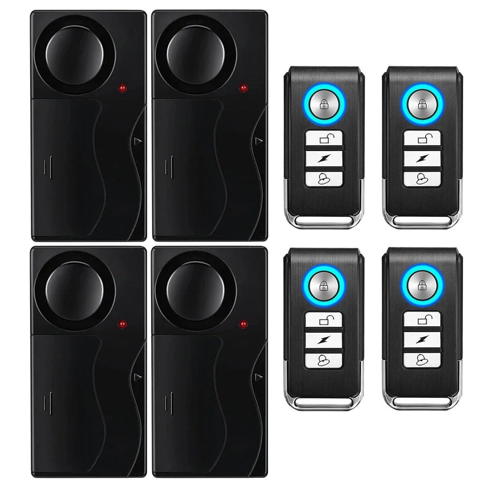 110dB Wireless Door Window Vibration Alarm Anti Theft Security Alarm Remote