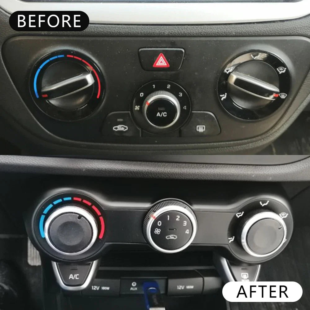 2Pcs AC Control Knobs for Hyundai Solaris 2017-2021 Kia Rio K2 KX Cross
