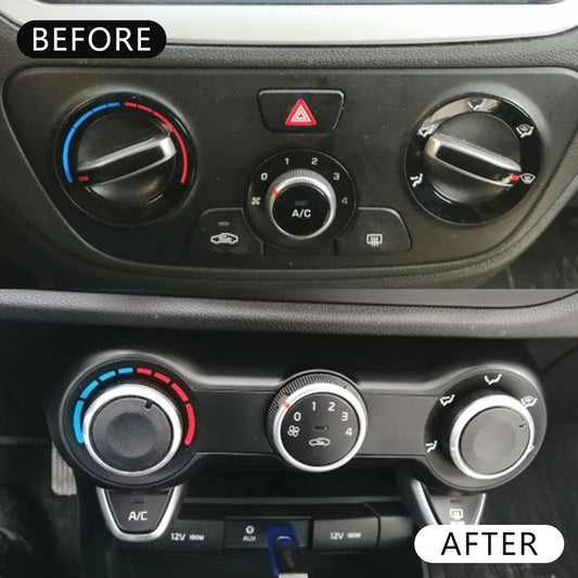 2Pcs AC Control Knobs for Hyundai Solaris 2017-2021 Kia Rio K2 KX Cross