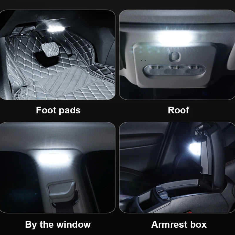 BLALION Car LED Touch Light USB Rechargeable Magnetic Ceiling Reading Lamp