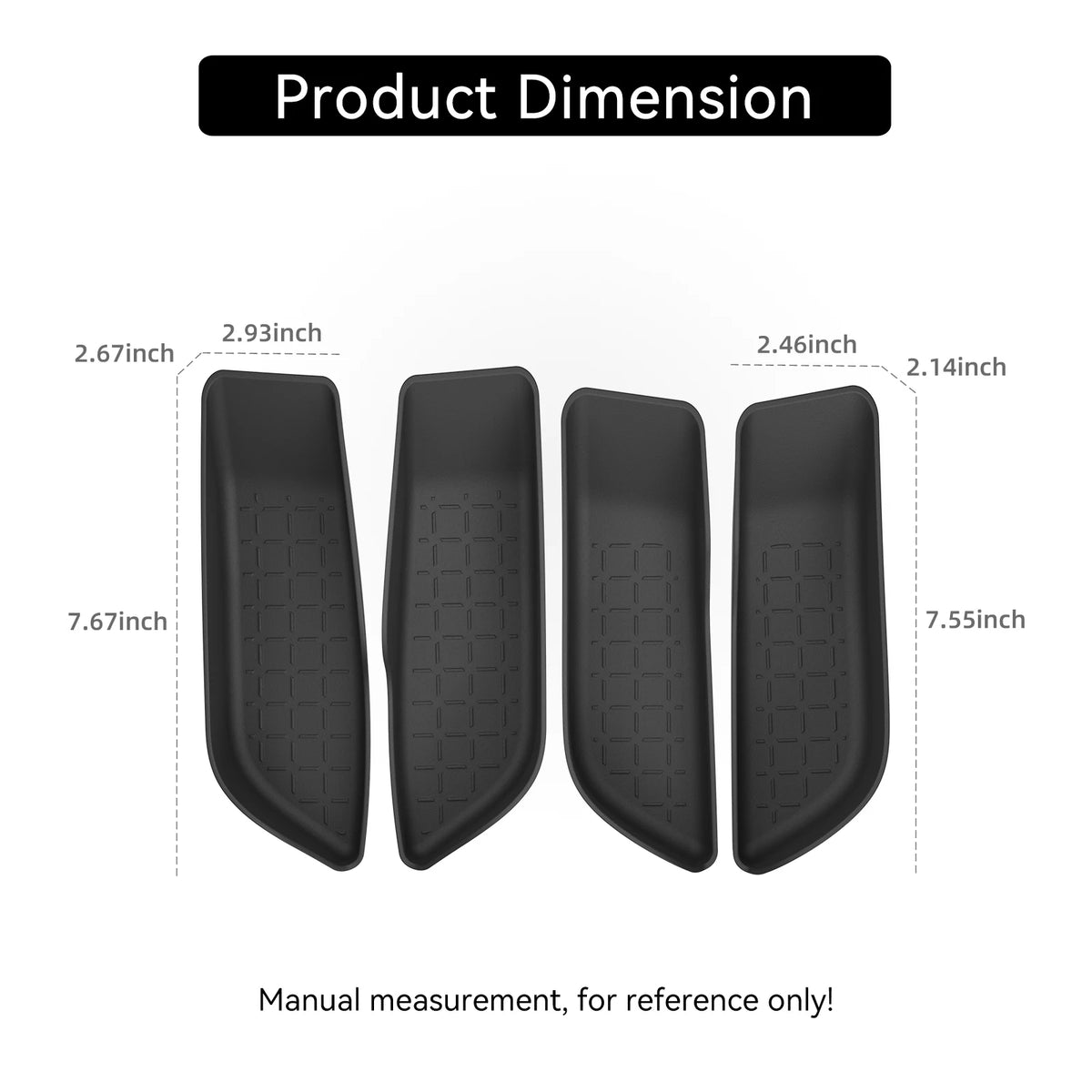 Door Handle Storage Box Front Rear Organizer Tray Interior for Toyota RAV4 2026