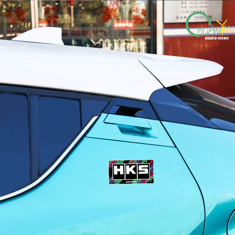 HKS JDM Reflective Car Sticker Decal Door Body Rear Window Scratch Cover Vinyl