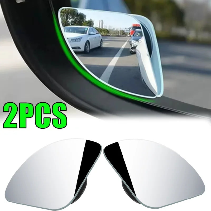 2PCS HD Wide-Angle Blind Spot Rearview Mirror Convex Auxiliary Side Mirror