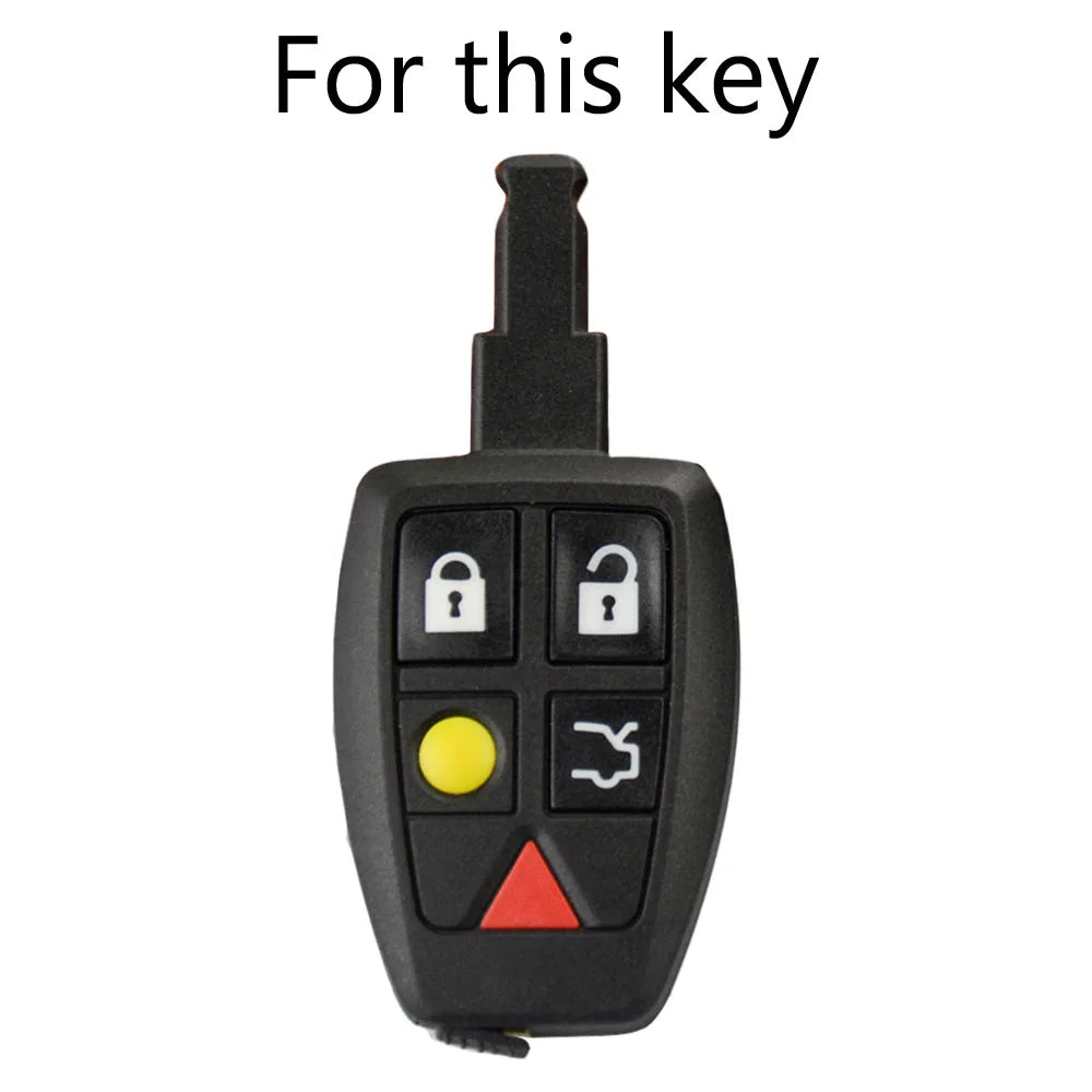 Silicone Remote Key Fob Cover for Volvo C30, C70, S40 & V50 2004–2007