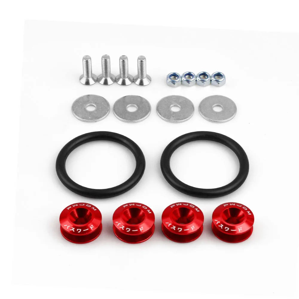 Universal Aluminum JDM Quick Release Bumper Fastener Kit for Bumpers Trunks