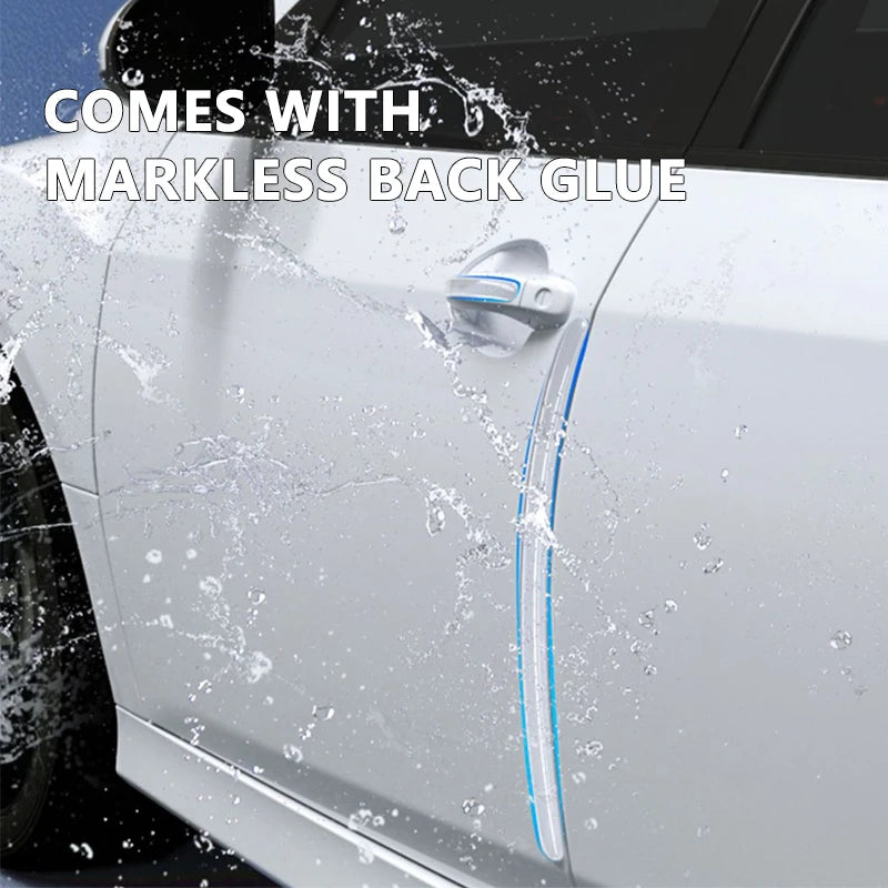 4PCS 40CM Transparent Car Door Edge & Bumper Protector Strip Anti-Scratch