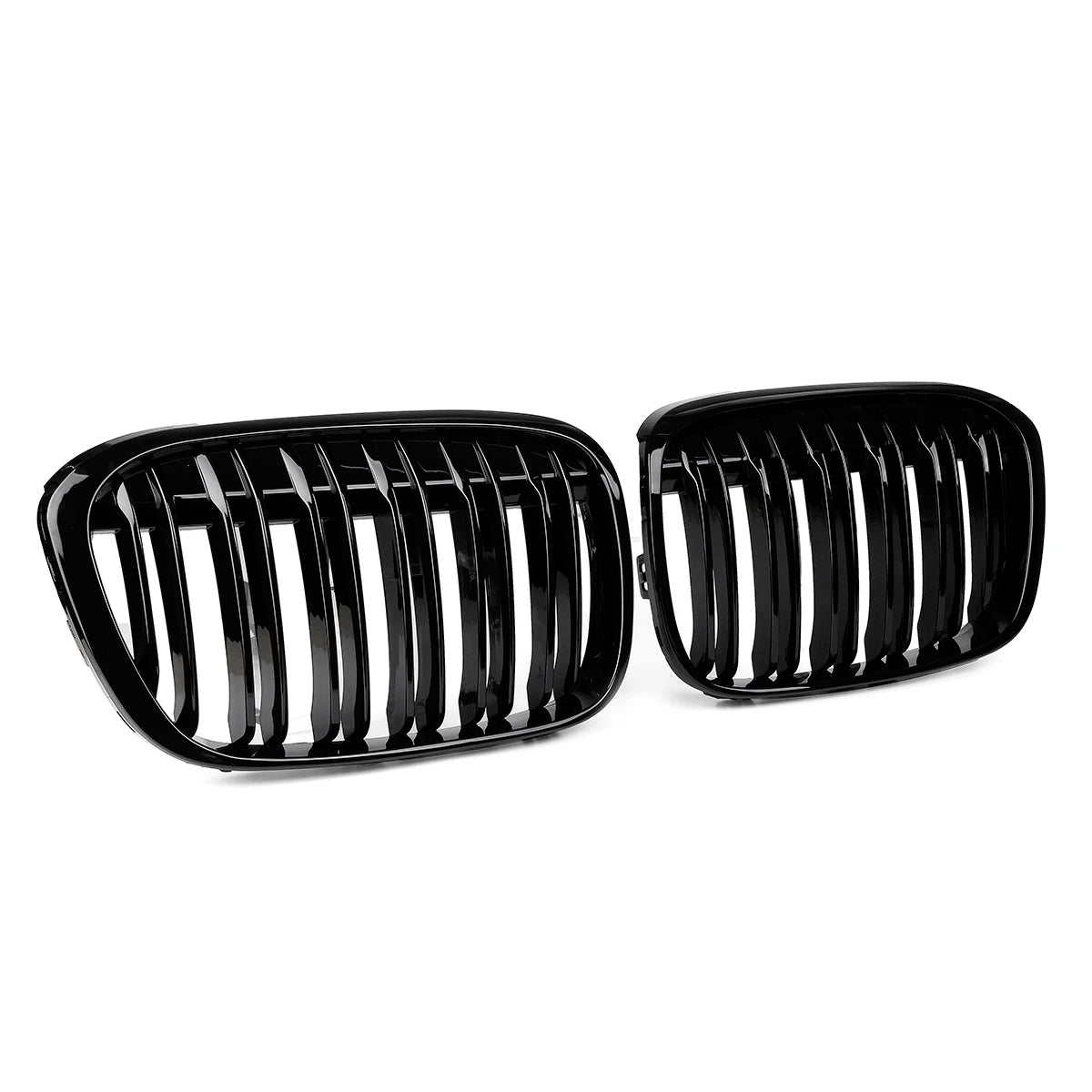 Gloss Black Double Slat M Style Kidney Grille for BMW X1 F48 F49 2016–2020