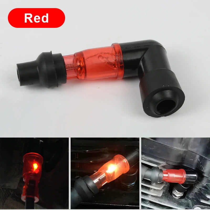 SEAMETAL 90 Degree Motorcycle Spark Plug Cap Ignition Boot Cover Universal
