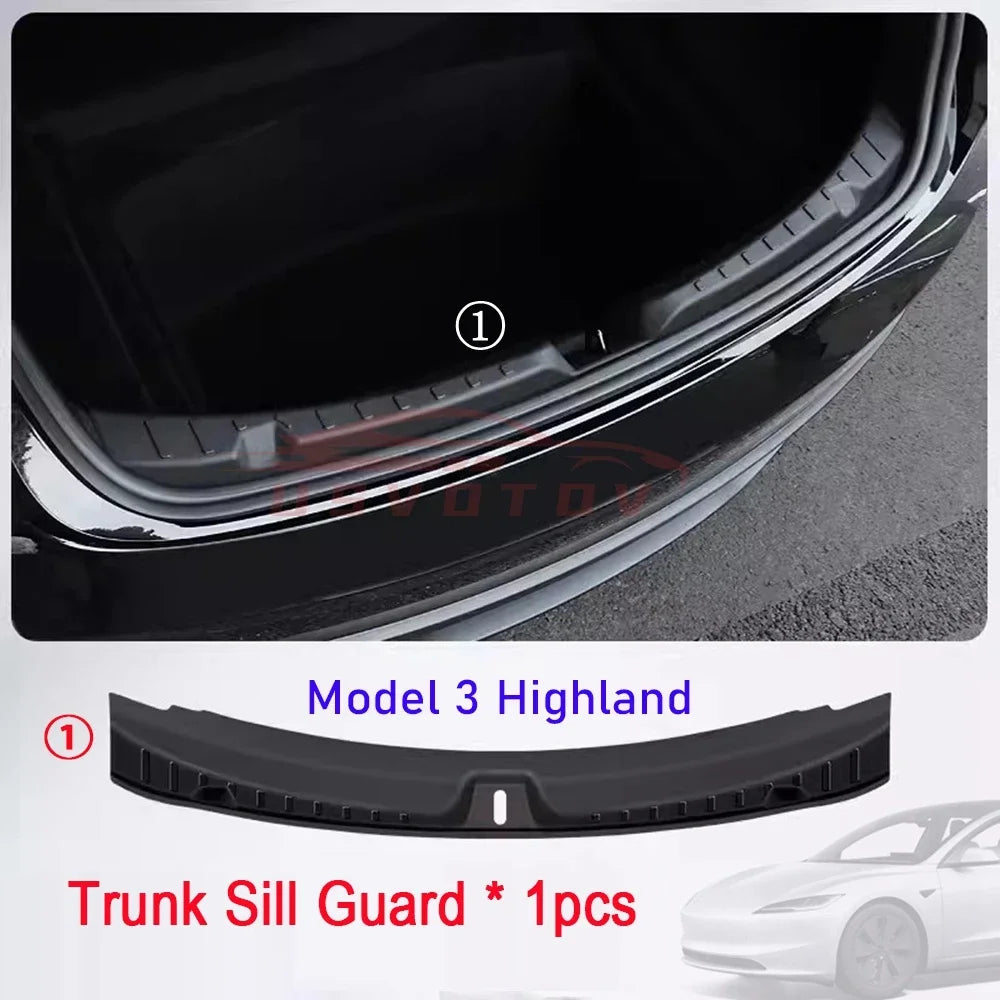 Rear Trunk Sill Protector Anti-Scratch Cargo Threshold for Tesla Model 3 2024–2026